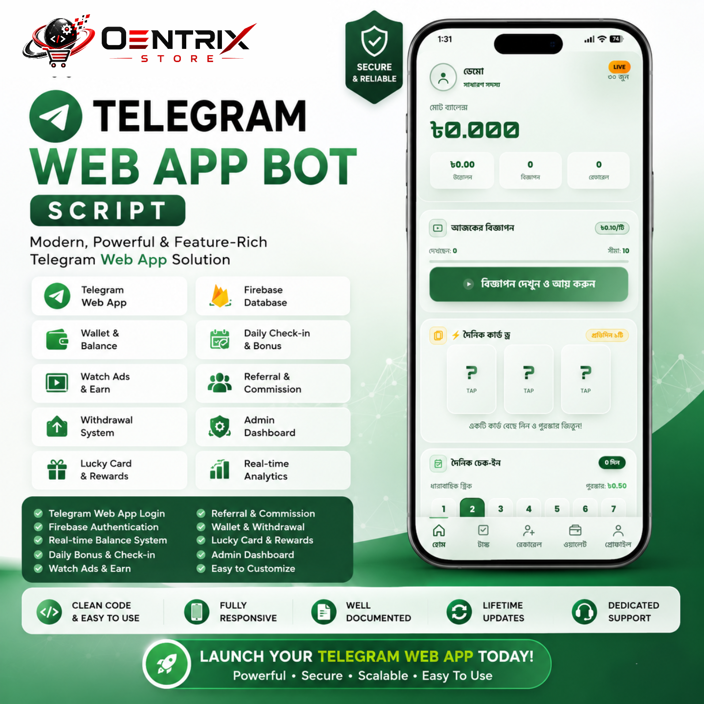 Telegram Web App Bot Script (Firebase Edition)