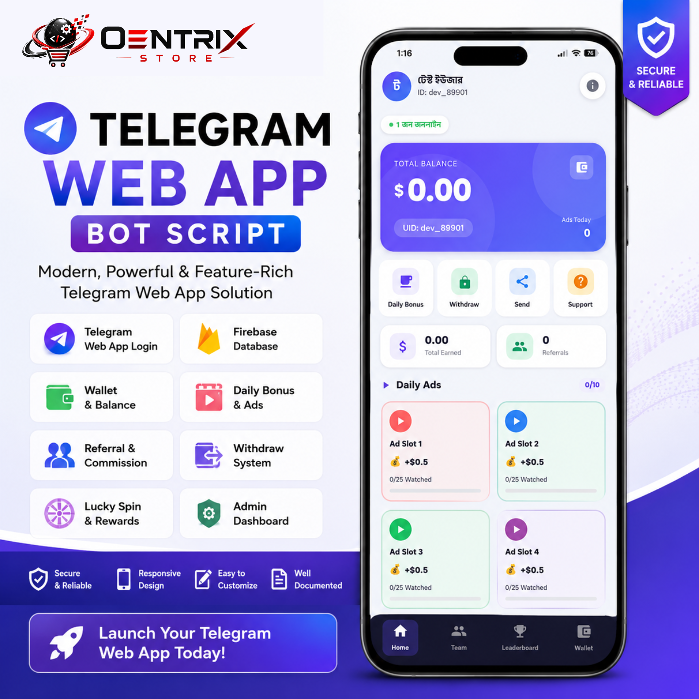 Telegram Web App Bot Script