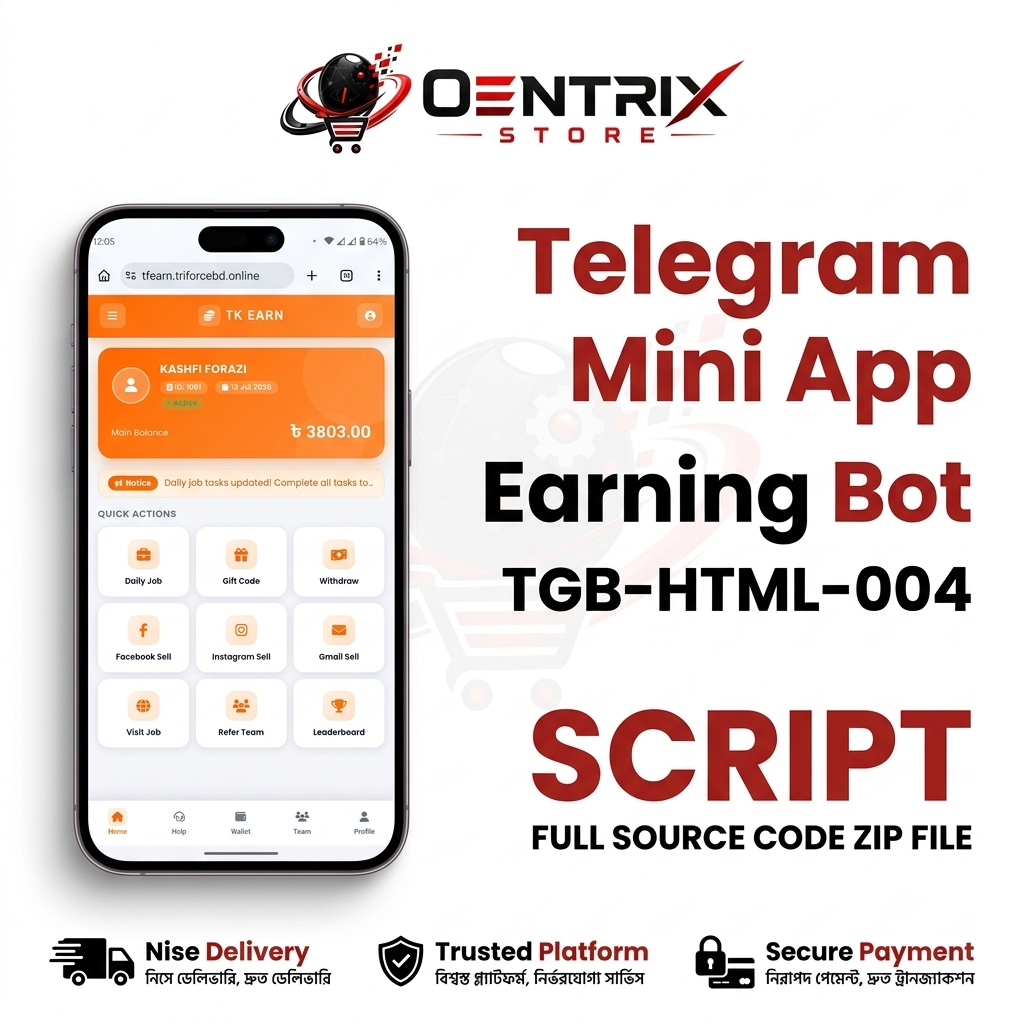TG EARNING BOT | TGB-HTML-006