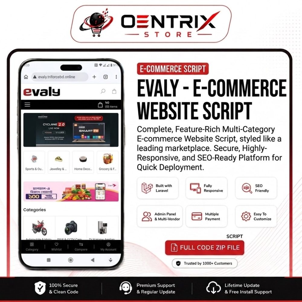 Evaly Clone – Multi-Vendor E-Commerce Website Script
