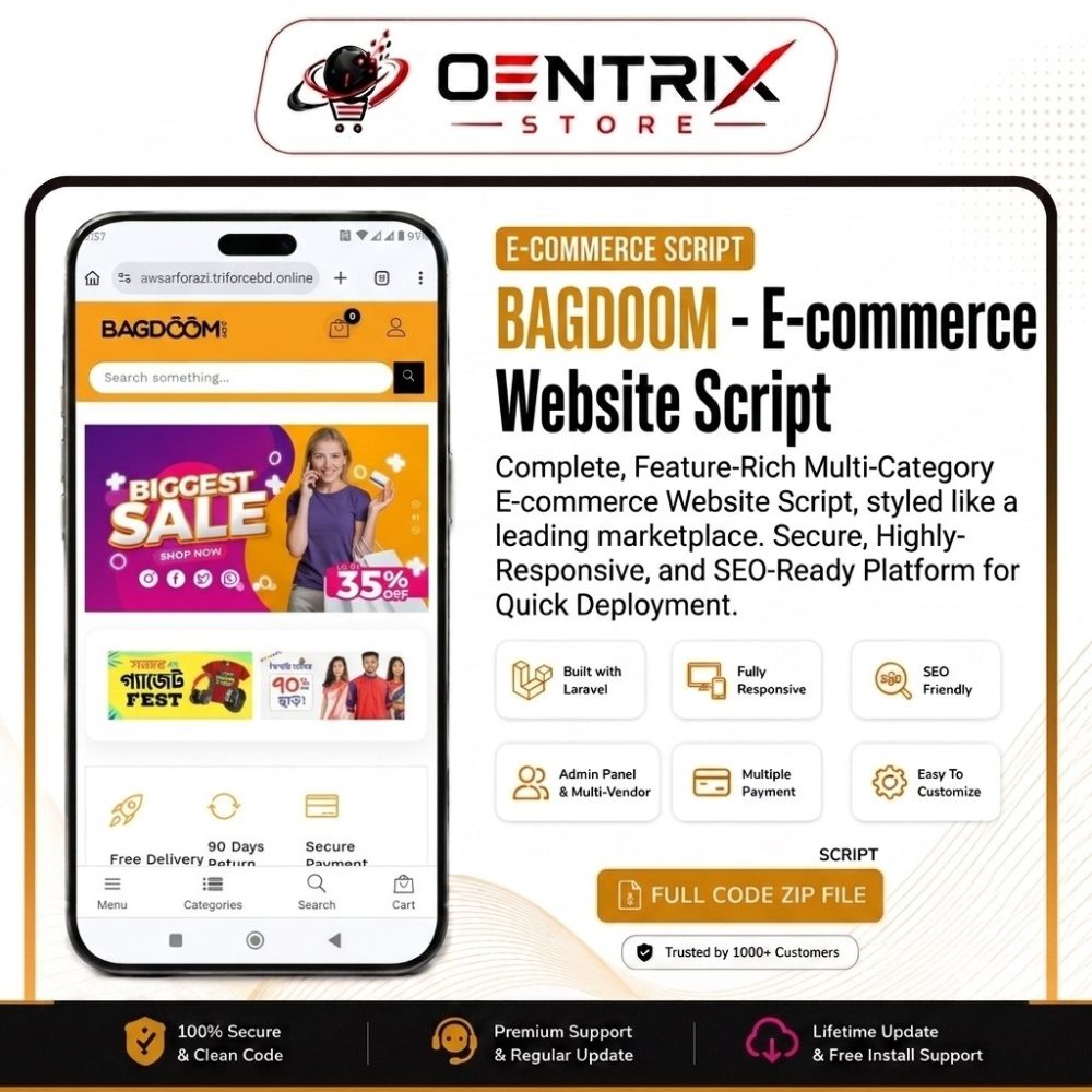 Bagdoom Clone – Multi-Vendor E-Commerce Website Script
