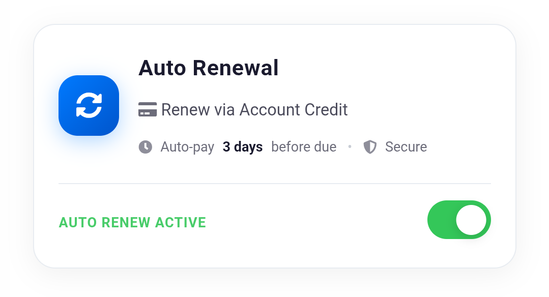 WHMCS AUTO RENEWAL MODULE  gallery image