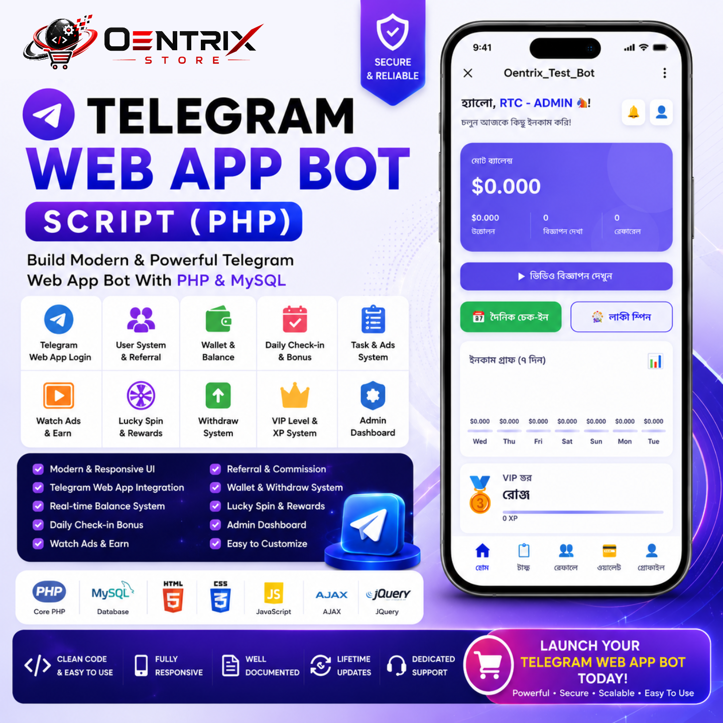 Telegram Web App Bot Script (PHP Edition) gallery image